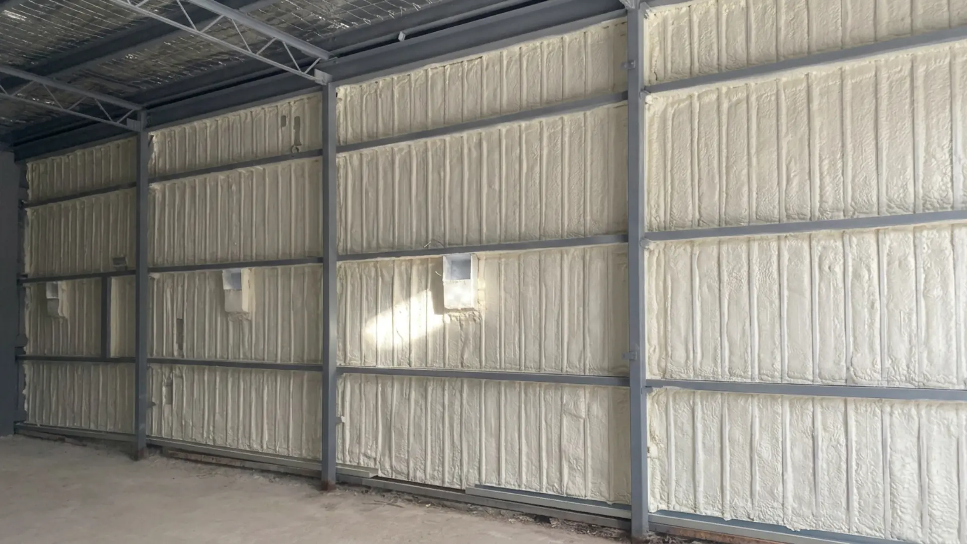 Substrate after PU spray application